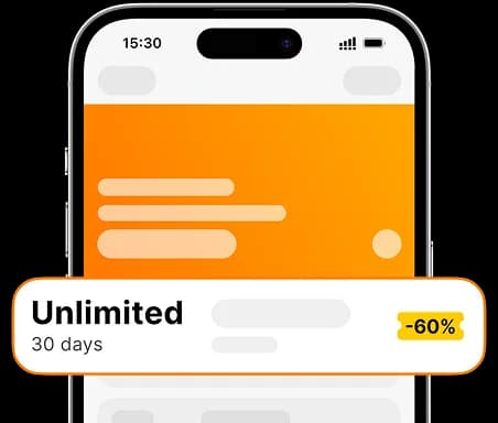 Экран процесса покупки карты eSIM 1