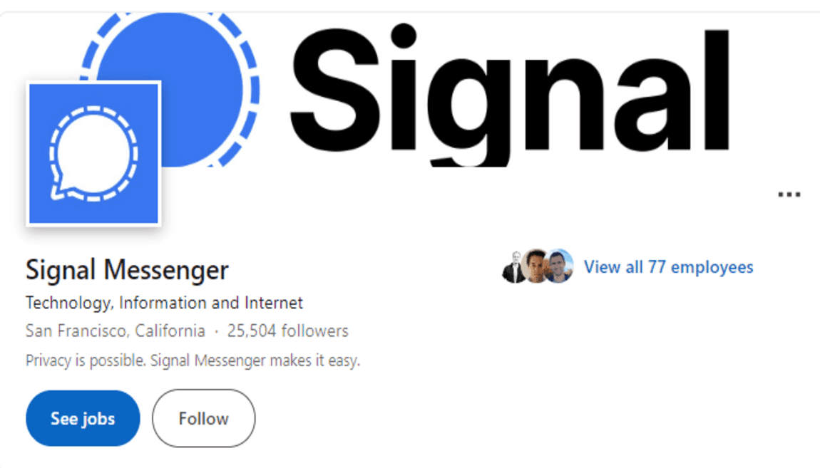 Signal screen