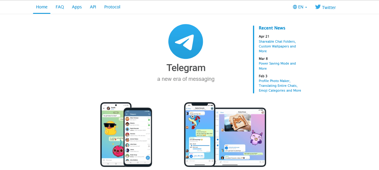telegram screen
